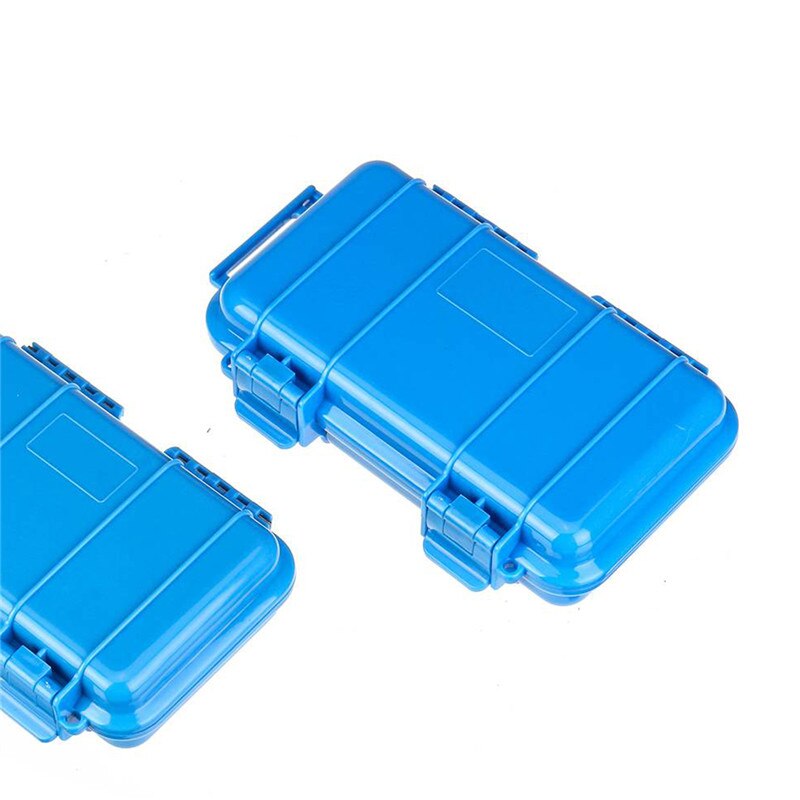 Cajas impermeables a prueba de golpes para exteriores, estuche hermético de supervivencia ABS, herramientas de almacenamiento, contenedores sellados de viaje, 5 colores: Blue