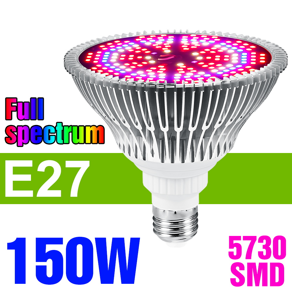 150W E27 LED plante poussent ampoule spectre complet E14 semis de légumes floraison Fruite culture hydroponique lampe de culture