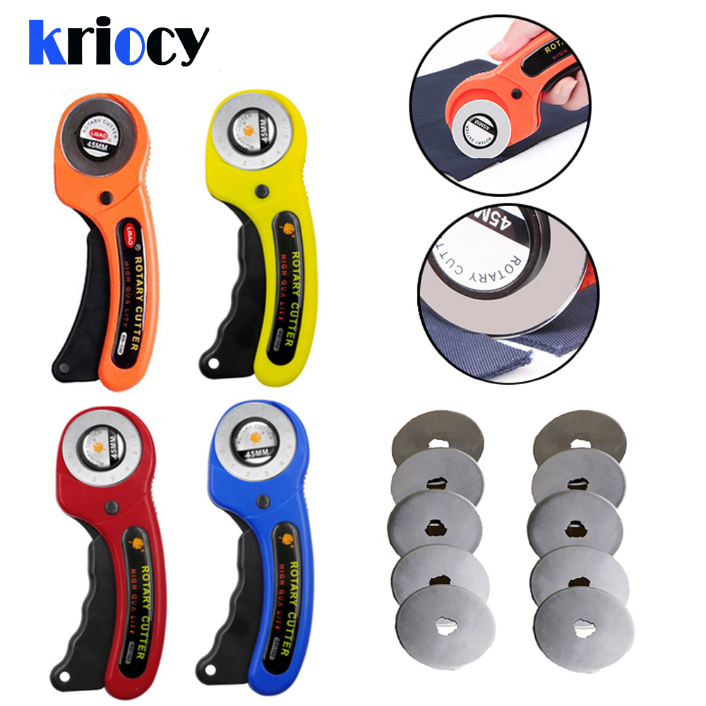 45 mm Lederhandwerk, Rollschneider, Lederschneidewerkzeug, Lederhandwerk, Stoff, kreisförmige Klinge, Messer, DIY, Patchwork, NäHenne, Quilten