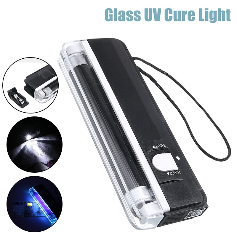 Lampe ultraviolette pour éclairage de pare-brise | Verre de voiture, lumière UV, fenêtre de voiture, résine traitée lampe UV, Kit de réparation de pare-brise outil de réparation 1 pièce