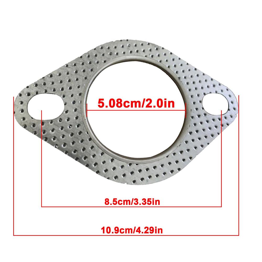 Exhaust Gasket - 10.8x6.3cm - Stainless Steel - High Temp Sealing Pad Replacement for Muffler: Blue