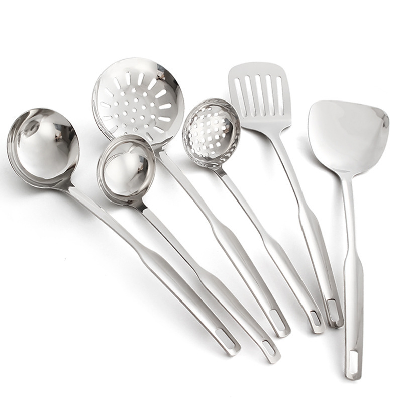 1PC Stainless steel Kitchenware Cooking Tools set Kitchen Gadgets Utensils Restaurant Cookware Ladle Soup Spoon Turner PK 009