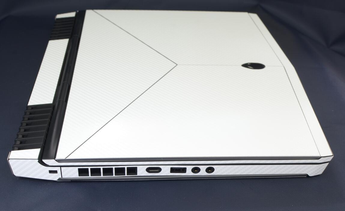 Laptop Aufkleber Haut Aufkleber Kohlenstoff faser Abdeckung Schutz für Alienware 15 R3 ALW15C 15,6-zoll Freisetzung: Weiß Kohlenstoff
