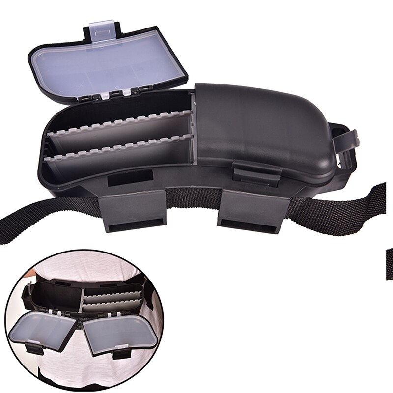With Waist Belt Fishing Bait Tackle Box Multifunctional Fishing Box Portable Waist Carrier Lure Reel Holder Container Box