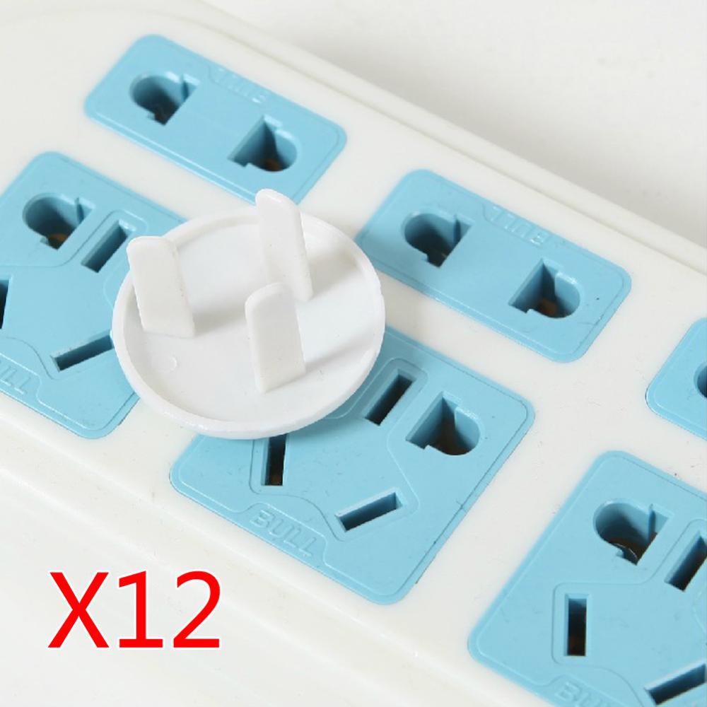 12Pcs/Lote Kids Kind Veiligheid Socket Kindje Socket Beschermkap Bescherming Outlets Plug Voor Stopcontacten 3 Gat
