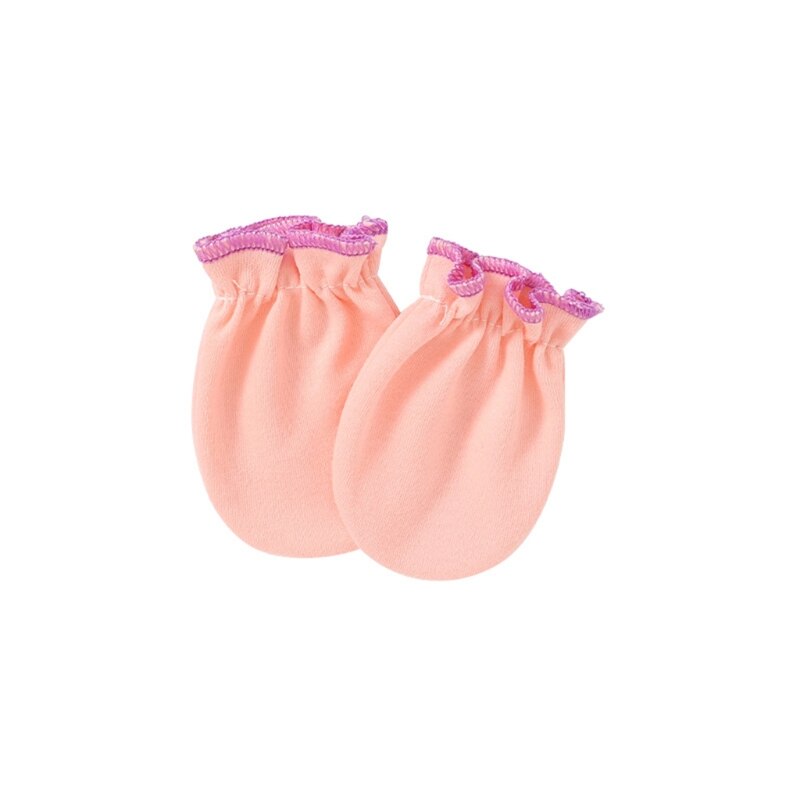 1 Pair Baby Anti-scratch Soft Cotton Gloves Newborn Handguard Mittens Infants Supplies: Blue