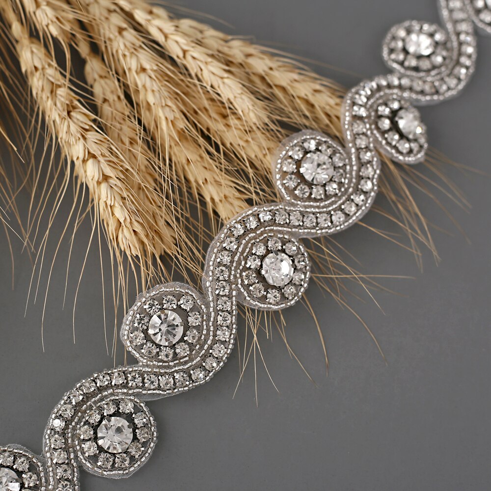 Trixy  s10 diamanten riemen bruidsriem strass riem sjerpen trouwjurk riem avondjurk riem chique riem voor vrouwen huwelijk