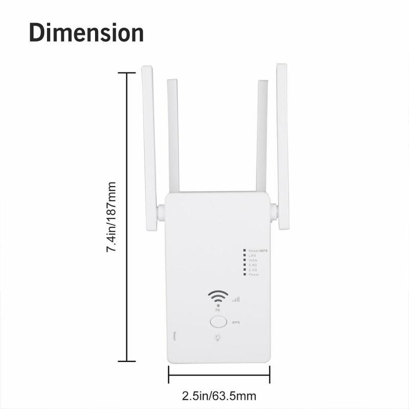 AC1200 WiFi Repeater Wifi Range Extender Repeater Router Wifi 2.4G 5Ghz Dual Band Wifi Extender US/EU Plug