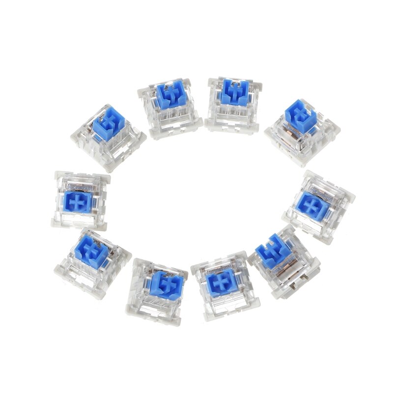 10Pcs 3 Pin Mechanical Keyboard Switch Blue Red Brown Black Replacement For Gateron Cherry MX: 21