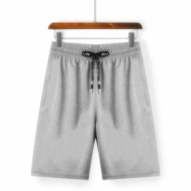 Summer men's Shorts Casual Large Size Elastic Waist Beach men's Breathable Quick Drying Shorts: gray / L