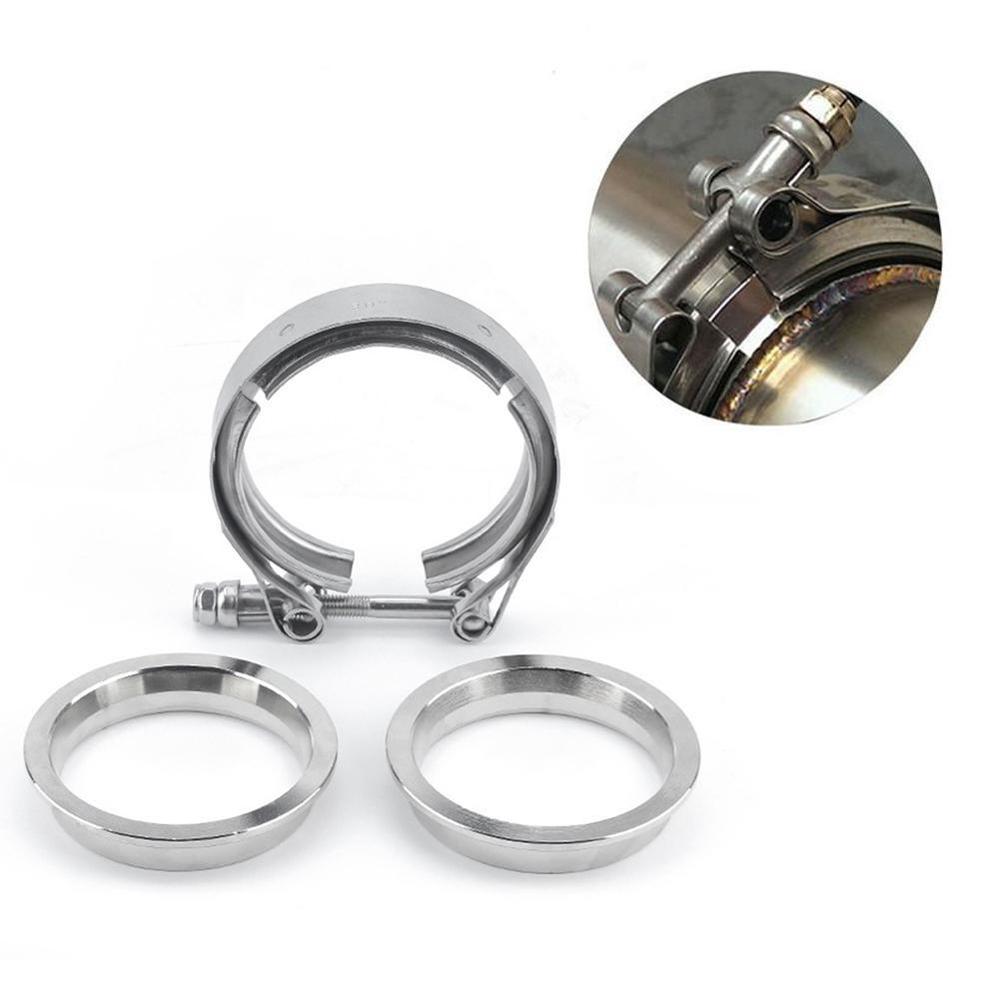 2.5 Inch V Band Clamp Flange Kit V-Band V 2.5Inch Exhaust Flange Clamp Pipe Clamp Hose C2T6