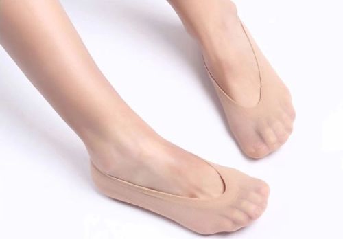 Calcetines invisibles con forro de zapatos para mujer, medias finas de bailarina, 10 pares,: Beige