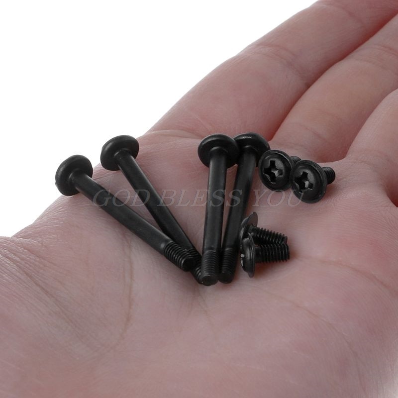 8 pces parafusos m3x 6mm 30mm acessórios do radiador de refrigeração de água preto transporte da gota