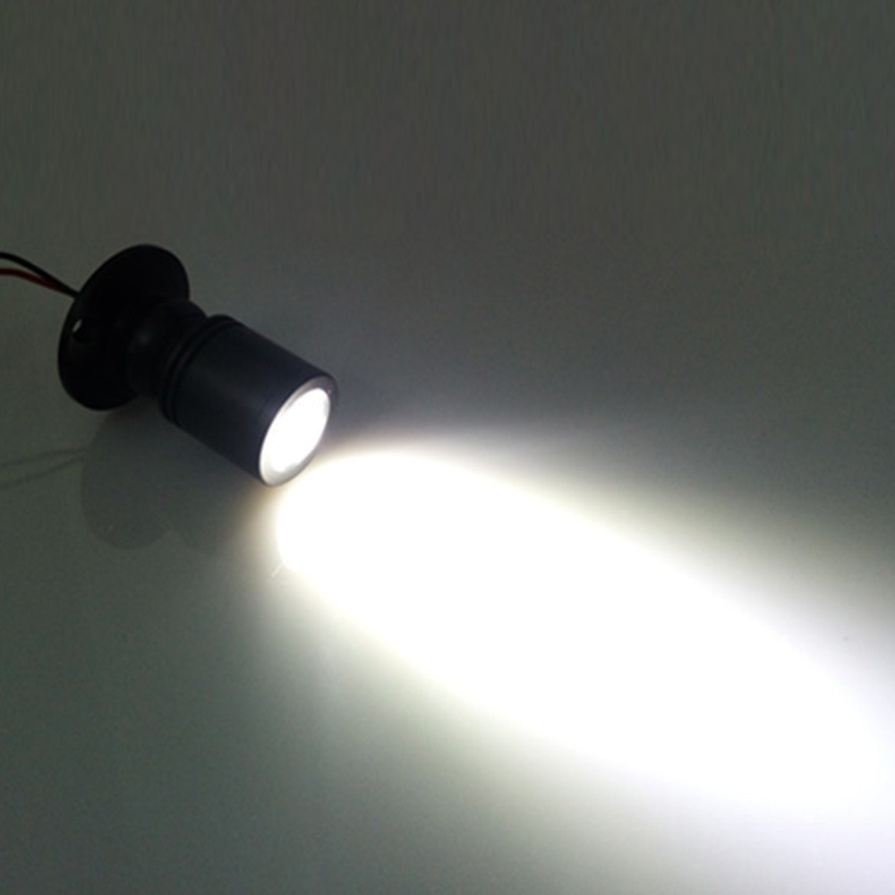 1 stk/parti  d20mm 1w søkelyset skaplampe faretto høy effekt ledet varmhvit  ac2230v dc12v stk.: Kald hvit
