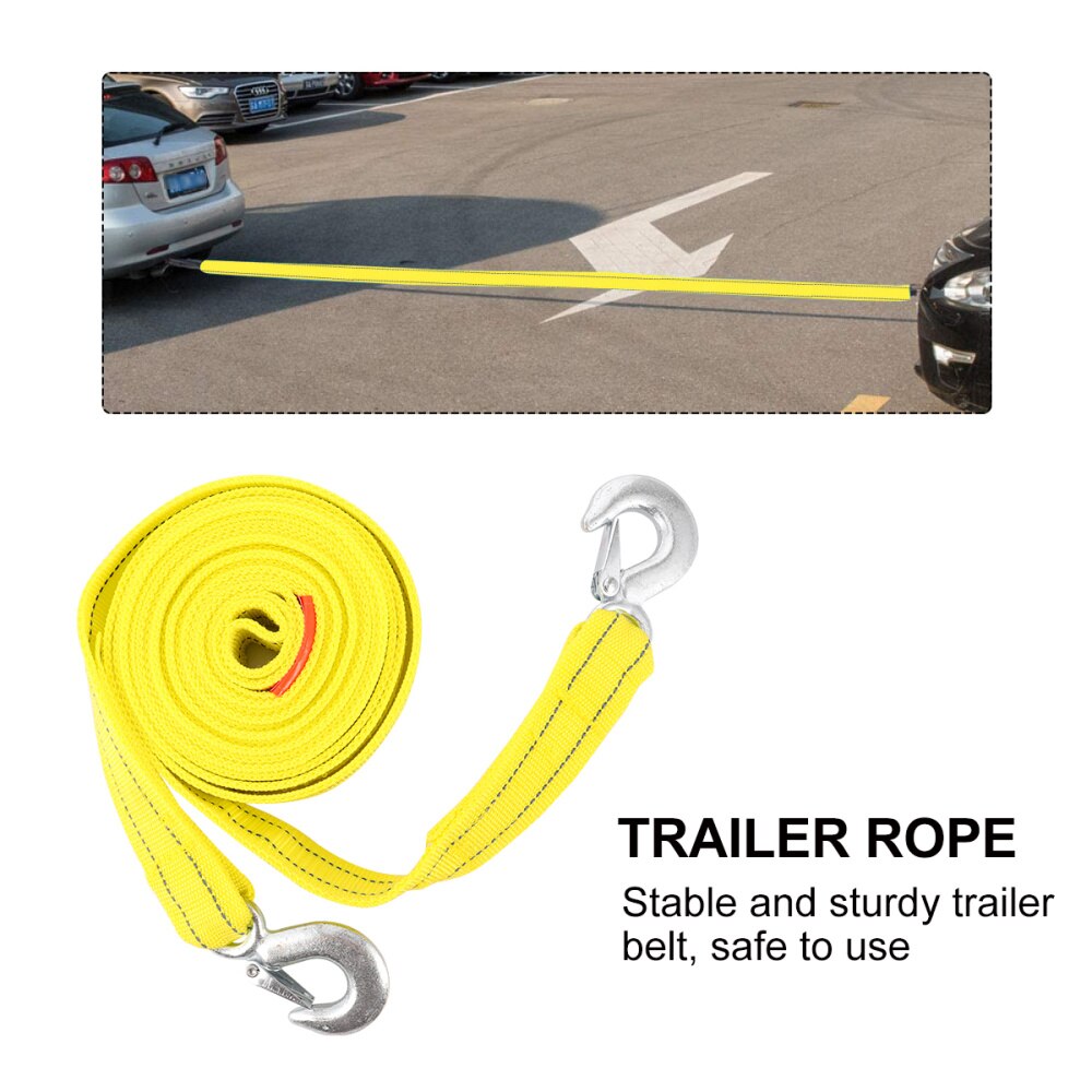 1 pc Car Trailer Rope Heavy Duty 5 Tons Recovery Tow Cable Tow Rope Tow Strap with Hooks