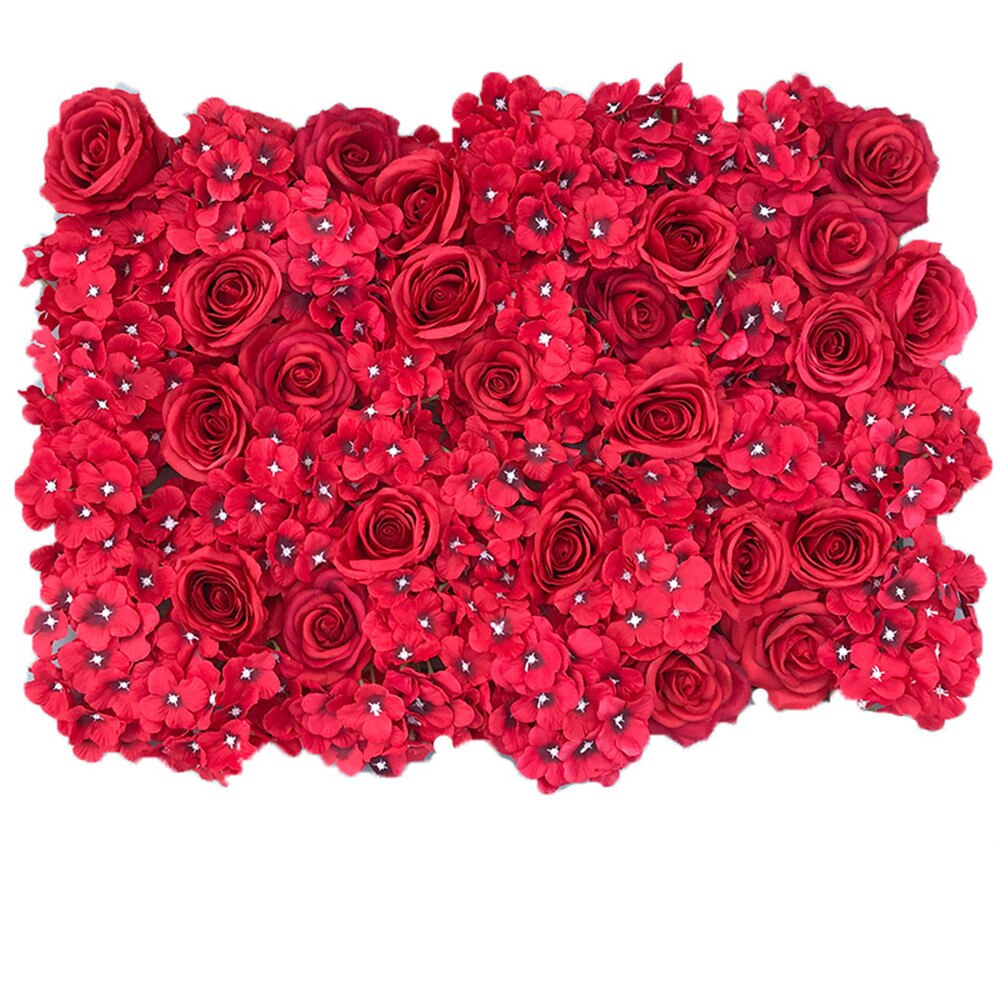 40 x 60cm blomsterveggpanel silke rose kunstige blomster full rose bryllup blomsterdekorasjon for bryllup bakteppe dekorasjon