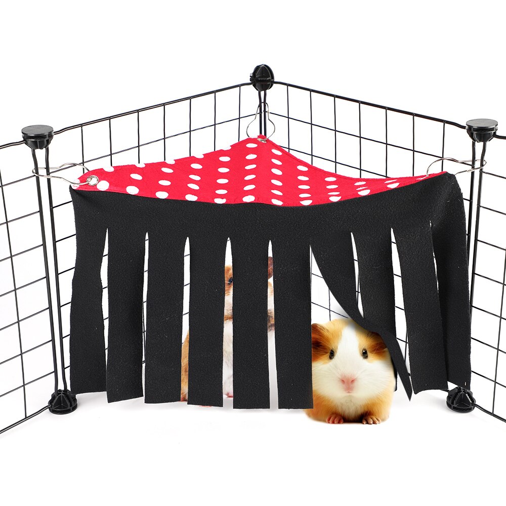 Tienda de campaña con cinta de borla para mascotas, hamaca de erizo, conejillo de indias, cortina, cama colgante, nido de esquina, casa: 01
