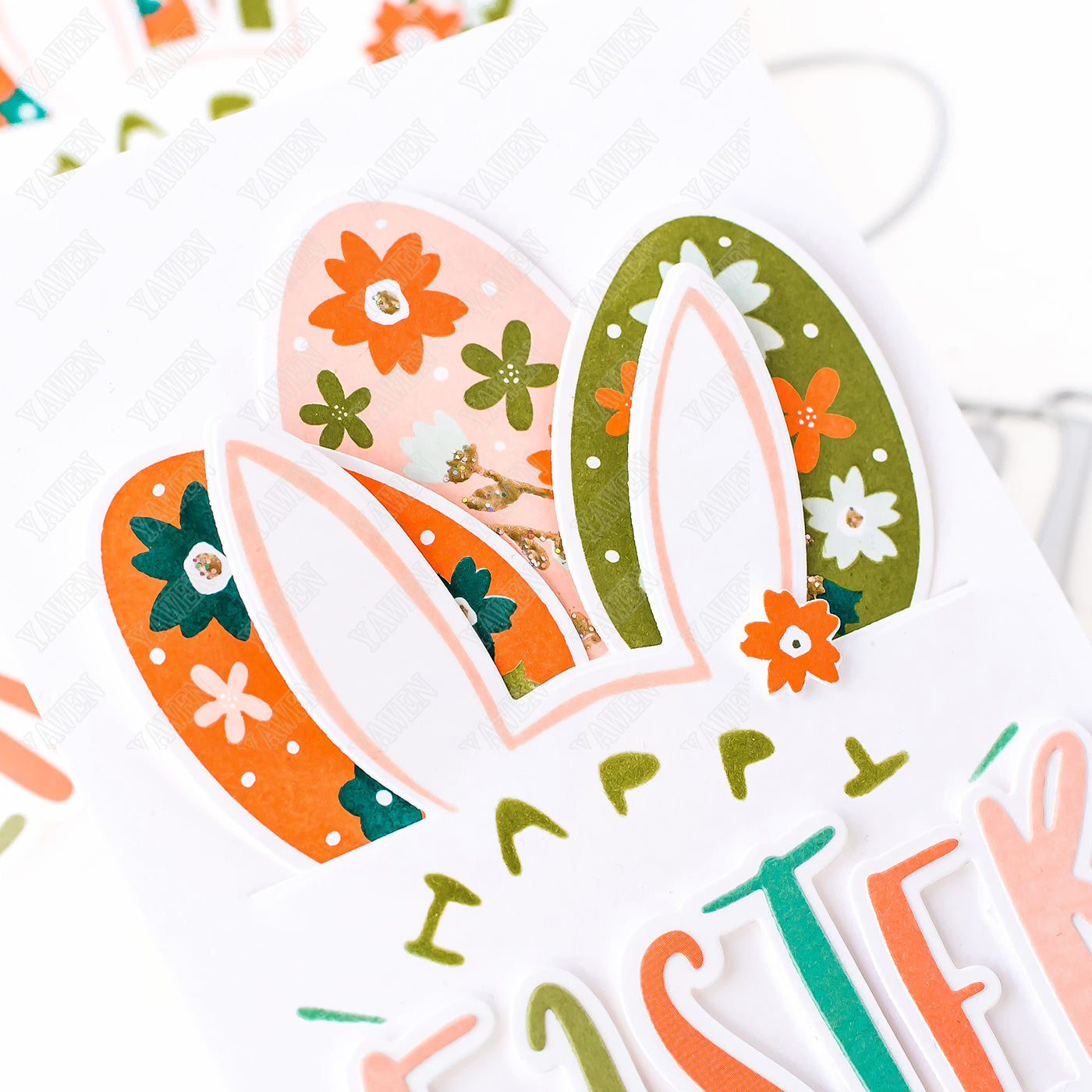 Bunny Ears Metal Cutting Dies Stencil Scrapbook Diary Decoration Embossing Template Diy Greeting Card Handmade