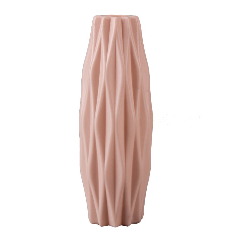 Origami Flower Vases Imitation Ceramic Flower Vase Basket Tabletop Plants Home Decor Bonsai Decor Flower Arrangement Container: Pink
