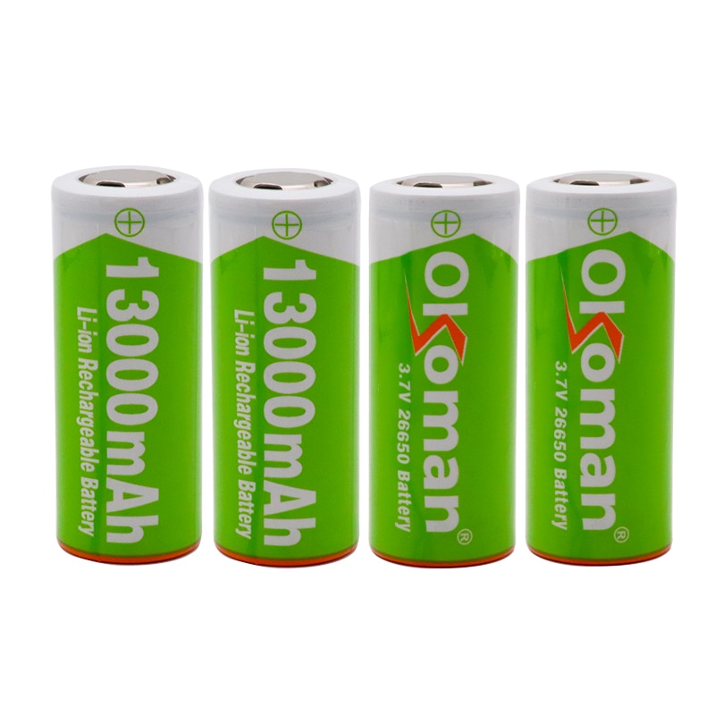 original 26650 Lithium Battery 3.7V 13000mAh High Capacity 26650 Rechargeable Battery Suitable for Flashlight