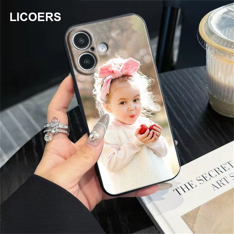 Custom Case for iPhone 16 Pro Max 16Plus 16e Cover DIY Personaliz Photo Picture Name Logo Letter Print Soft Shockproof Shell
