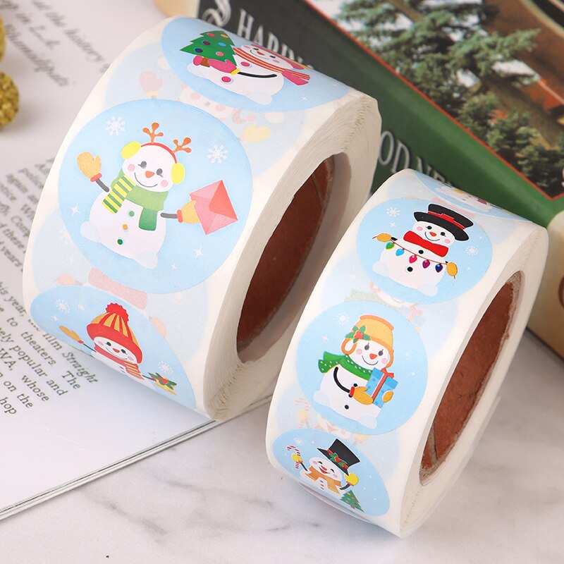 500Pcs Christmas Thank You Stickers Envelope Cards Seal Label Scrapbooking kitchen label stickers for jar