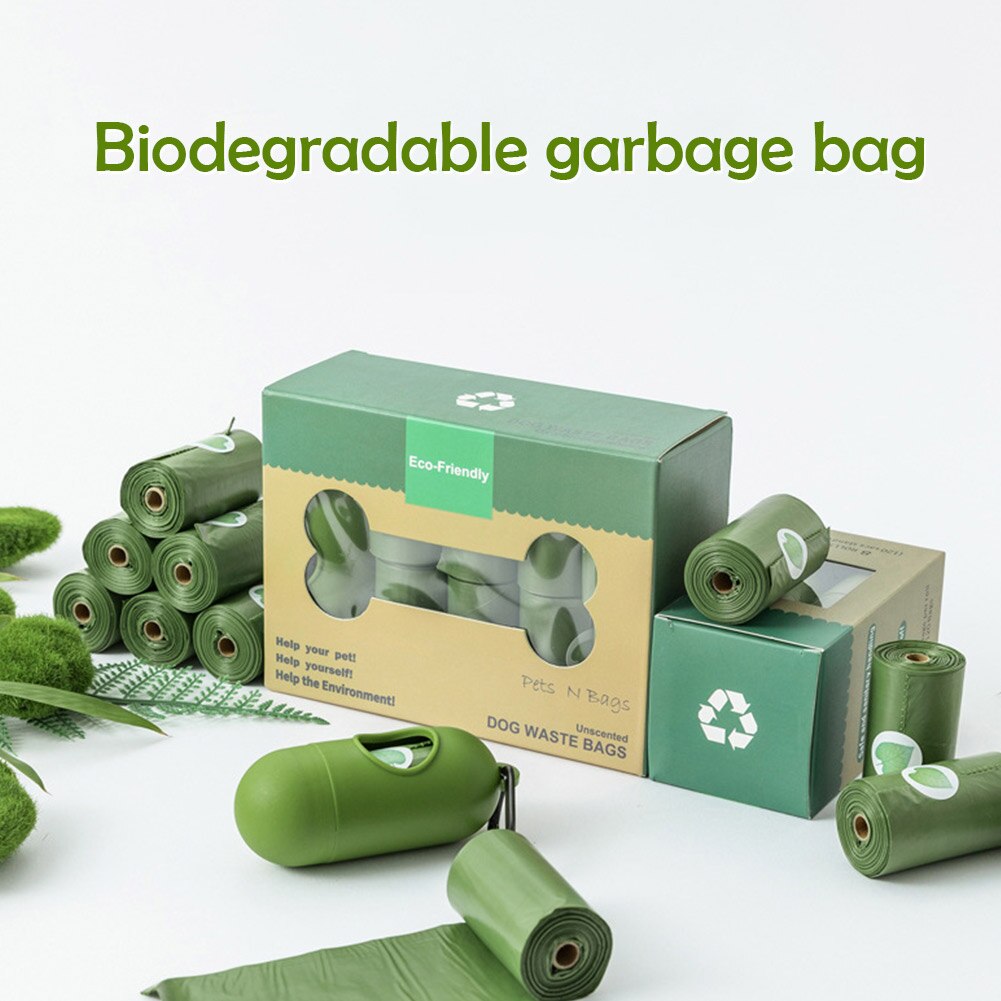 Dog Poop Bag Biodegradable Dog Poop Bags Eco-Friendly Pet Waste Pouch Clean Up Refill Rolls Pet Poop Pouch Dispenser