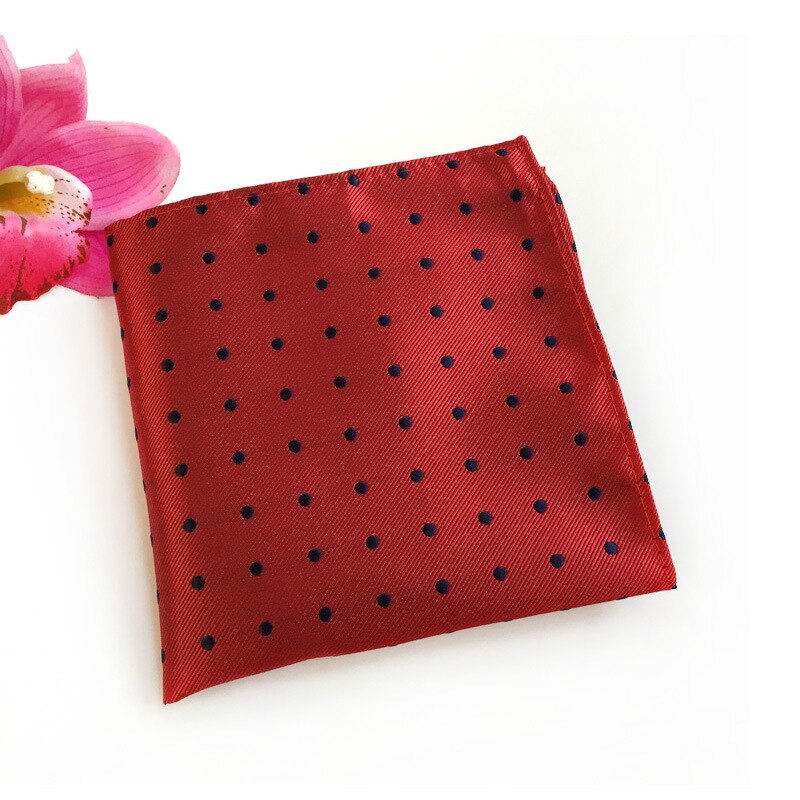 18 Colors Mens Pocket Square Dot Handkerchief Hanky for Men Business Wedding Suit Hanky 25cm*25cm