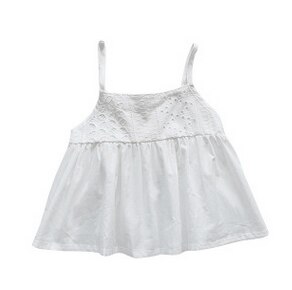 Niemowlęta dziewczęce szczyt, kamizelka temblak, letni kwiat wydruku bez rękawów kwadratowy kołnierzyk elastyczne ubrania dla dzieci: Size 120