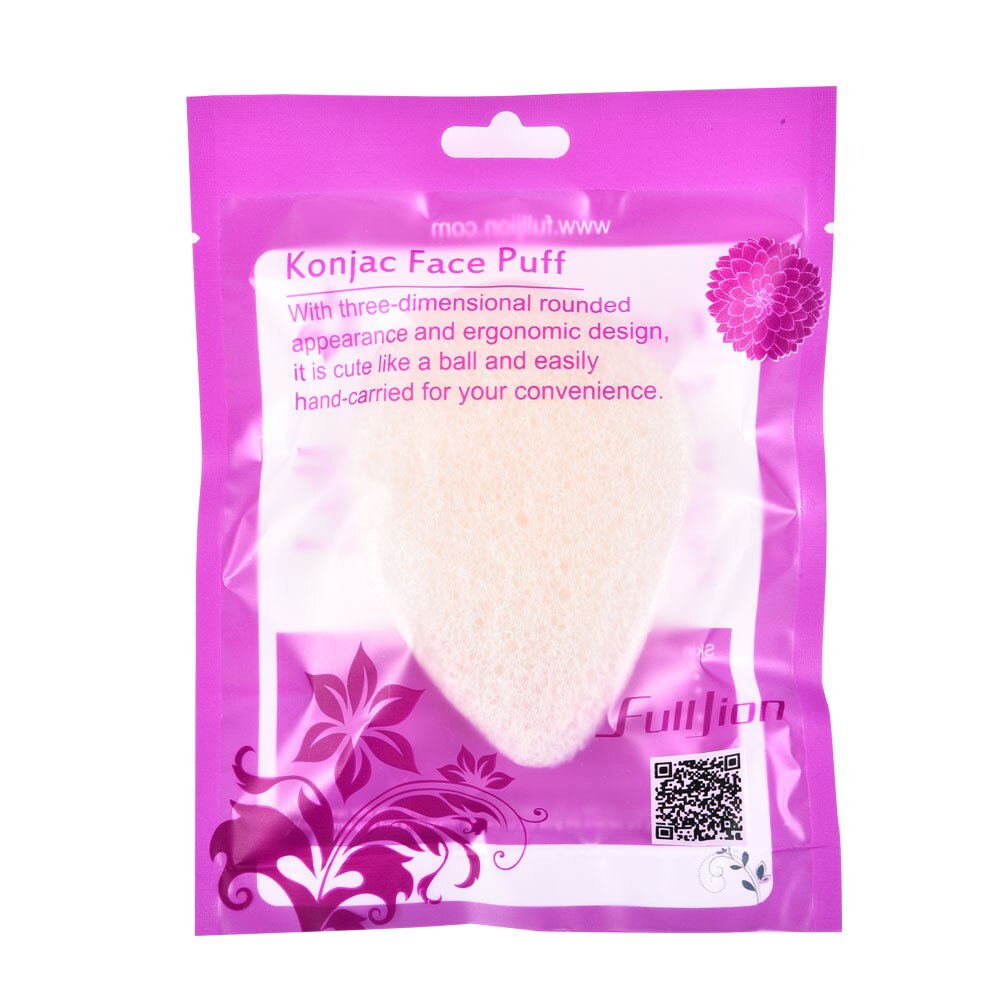 Fulljion 6 Farben Natürliche Konjac Gesichts Puff Gesicht Reinigen Waschen Schwamm Peeling Reinigung Schwamm Puff Gesichts Reiniger Werkzeug: Weiß mit Paket