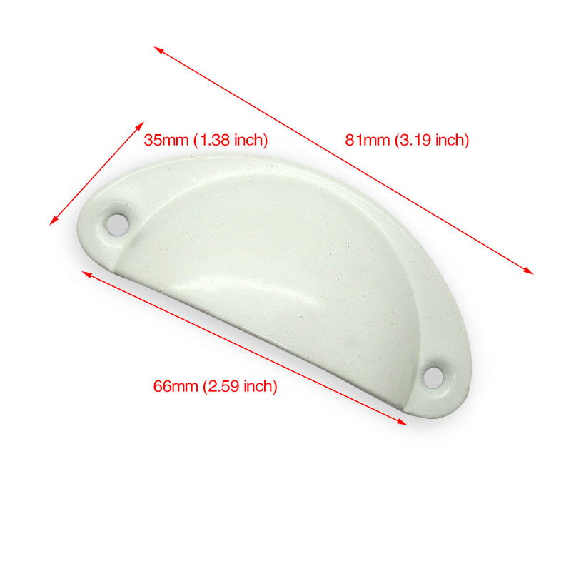 NAIERDI-tiradores antiguos para puertas de cajones, pomos Retro Para armarios, marco de latón, herrajes para muebles, 2 uds.: White