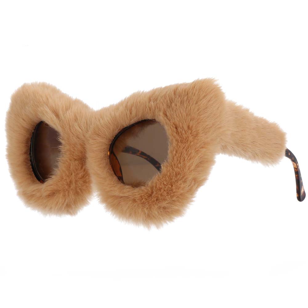Gafas De Sol De ojo De gato para mujer, lentes De terciopelo De piel suave, estilo Punk, a la , UV400, hechas a mano, 54190: Transparente