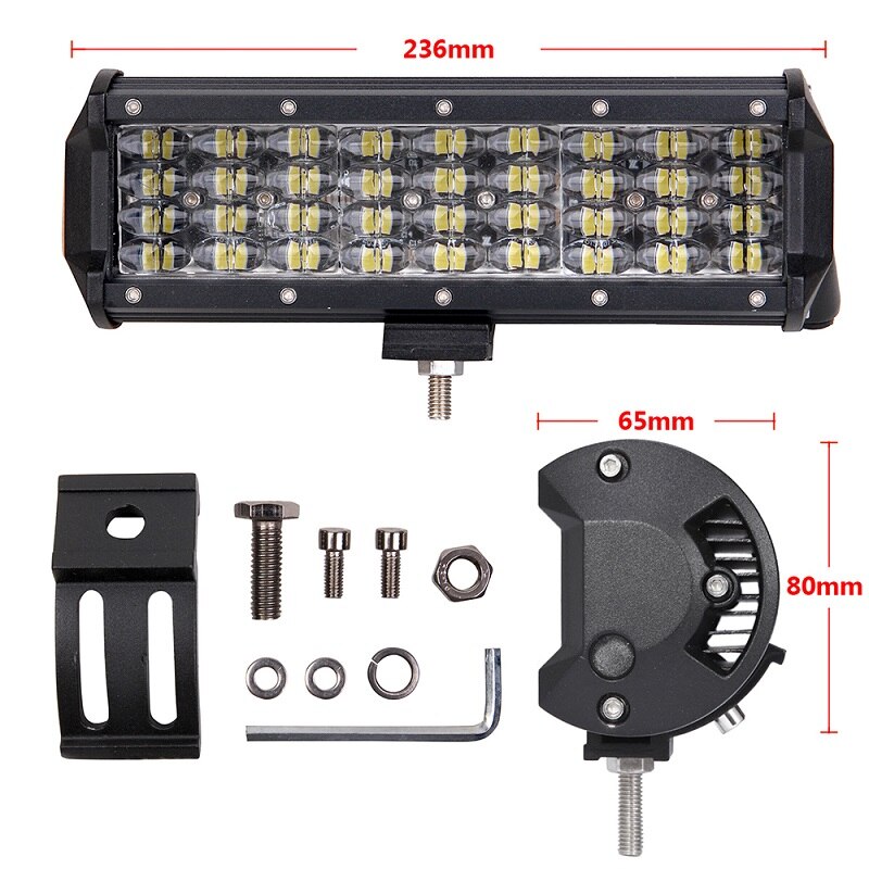 Offroad led arbetsbelysning 12v 24v combo 4-44 tums bil lastbil suv 4wd 4 x 4 atv släp pickup ytterligare extra körlampa: 9 tum