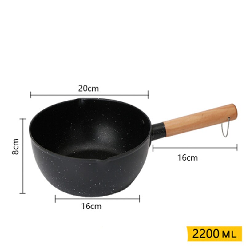 Japanese-style aluminum snow pan, thickened double bottom small milk pot, noodle pot, soup pot, general purpose pot for inductio: 9