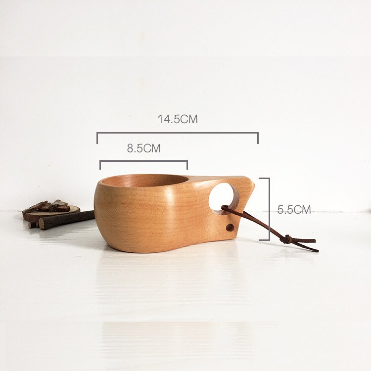 wizualny dotykać 1 szt. Kuksa drewniany kubek z drewna finlandia ręcznie robiony wystrój stołu prezent drewniany zastawa stołowa MilkBreakfast filiżanka kawy