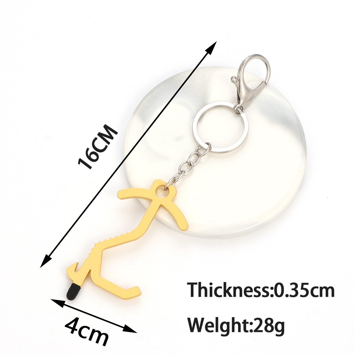 Non-Contact Door Opening Press Elevator Keychain Useful Product Alloy Safe Health Non-Contact Anti-Virus EDC Door Opener