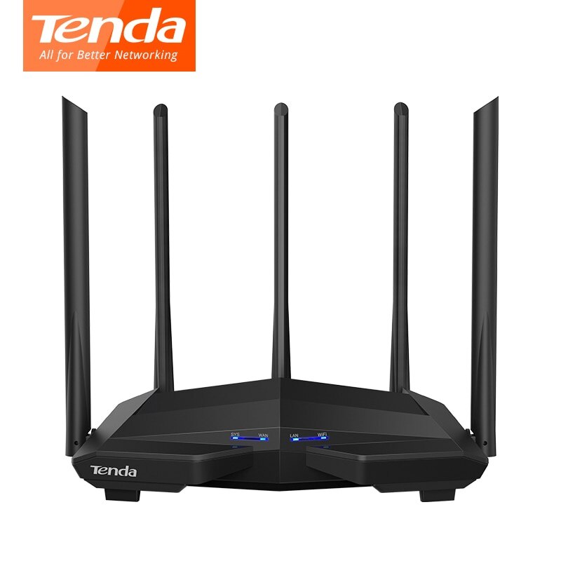 Tenda AC11/AC6/AC7/AC10 Wireless Wifi Router Gigabit Dual-Band AC1200 Repeater with 5*6dBi High Gain Antennas Wider Coverage: AC11