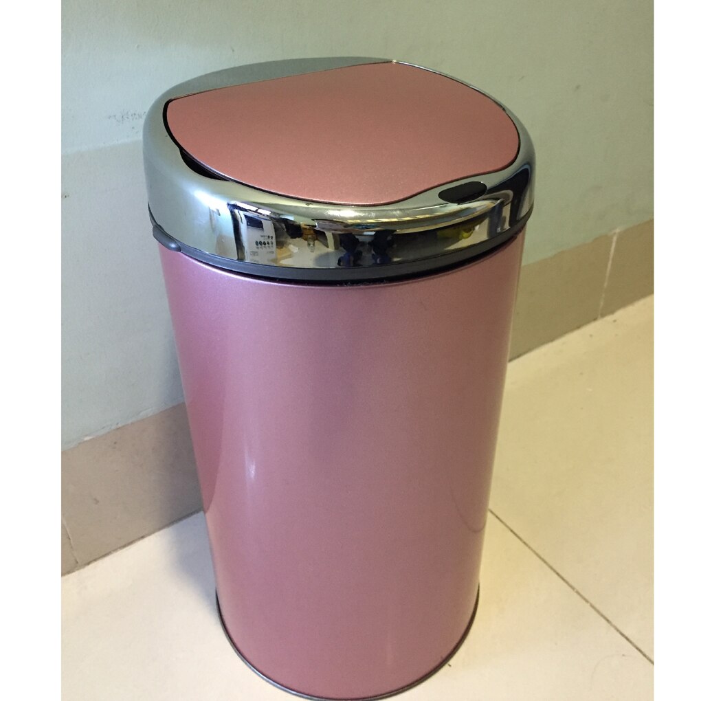 Stainless Steel Auto Open/Close Garbage Can Sensor Trash Bin Recycling Container Battery Power with Inner Bucket: 6L purple