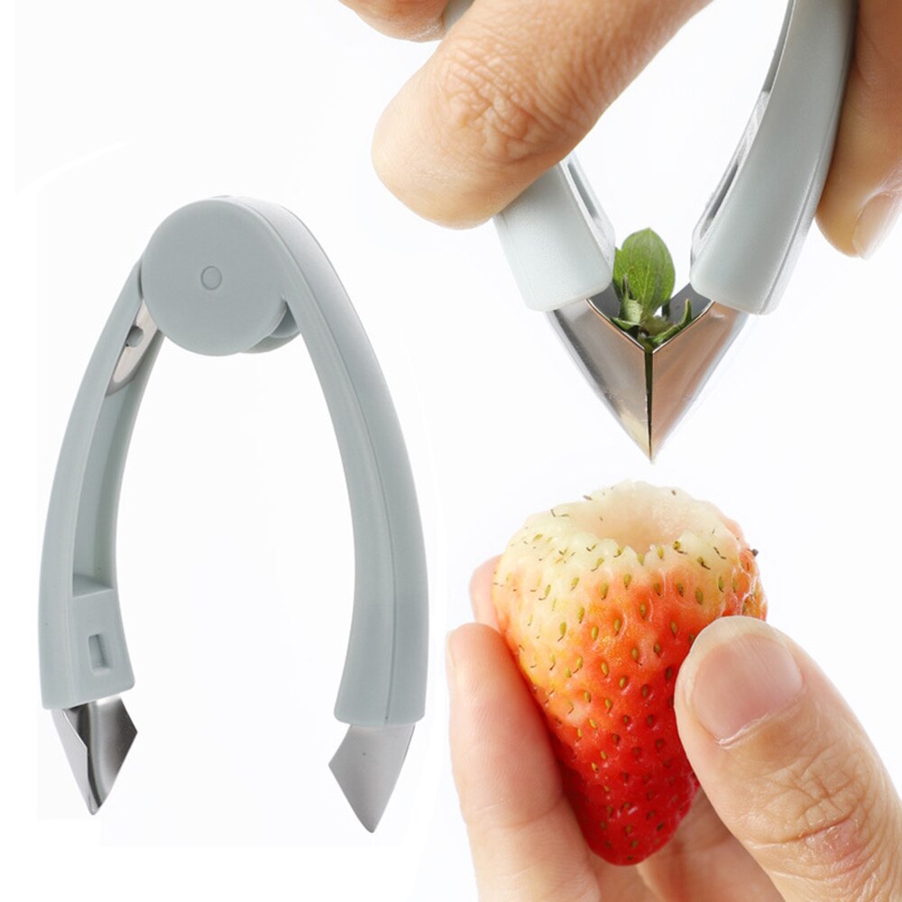 Ananasoogschiller fruit- en groentestengelmesje praktische snijder zaadverwijderingsclip aardbei wortel tomaat pincet