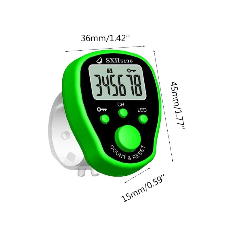 5 Channel Finger Counter LCD Electronic Digital Chanting Counters Tally Counter