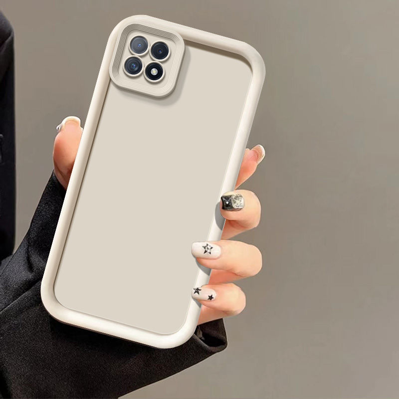 Til oppo  a73 5g cover oppo  a73 5g telefoncover komplet pakke mat anti-blødt beskyttende cover: Hvid