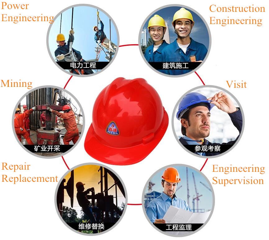 Hdpe plast v-type sikkerhedshjelm byggeplads plast hjelm site engineering hatte hjelme arbejdsområde hjelm til