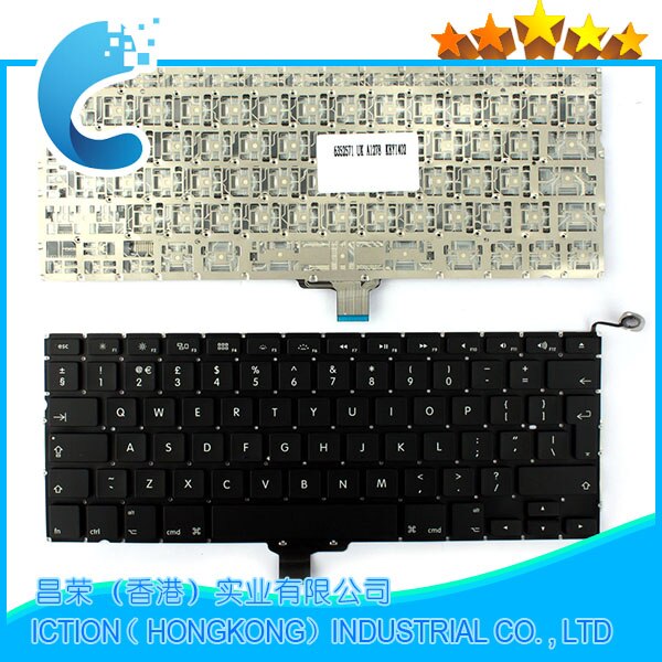100% UK Laptop Keyboard For Apple Macbook Pro A1278 Keyboard MC700 MC724 MD313 MD314 UK Keyboard Replacement