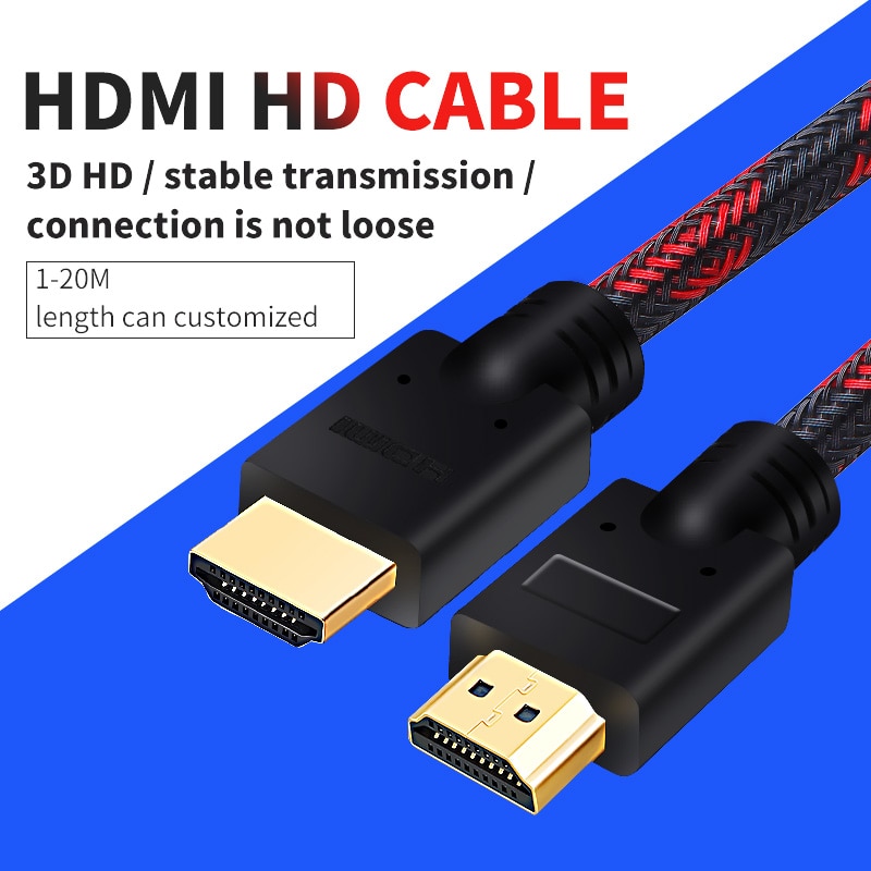 Shuliancable-Cable HDMI 2,0 4k, 1m, 2m, 3m, 5m, 10m, 15m, 20m, conmutador divisor para TV HD, portátil, PS3, PS4, ordenador, xbox