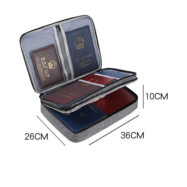 Wodoodporna torba do przechowywania dokumentów zamek szyfrowy etui na paszport komórka karta telefoniczna portfel przechowywanie biurowe akcesoria podróżne: E Gary