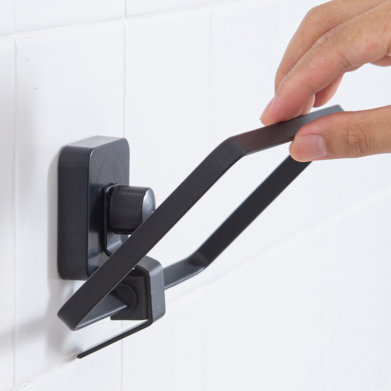 Orz Badkamer Wandmontage Handdoekhouder Sucker Iron Washandje Houder Badkamer Hardware Accessoires Handdoek Ring