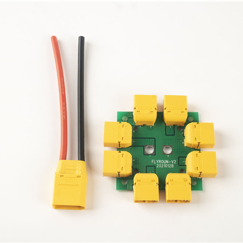 XT30 XT60 XT90PW PCB high current distribution board multi axis distribution board UAV power supply parallel connection: black