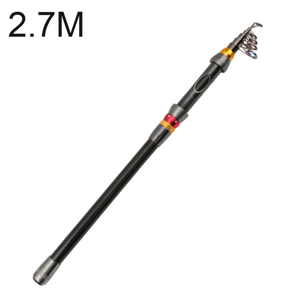 Carbon Fiber Fishing Rod Ultra Short Mini Sea Rod Portable Rock Fishing Rod MVI-ing: 2.7m