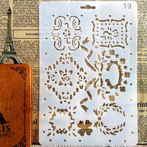 English Alphabet Number DIY Scrapbook Drawing Template Measuring Ruler Stencil