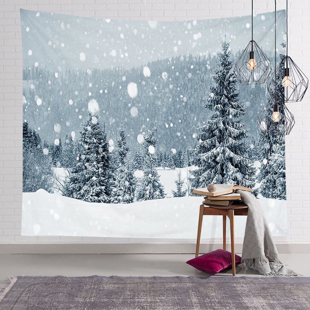 Kerst wandtapijt kerstboom print wandtapijt tapijt tafelkleed slaapkamerdecoratie achtergronddoek tapisserie